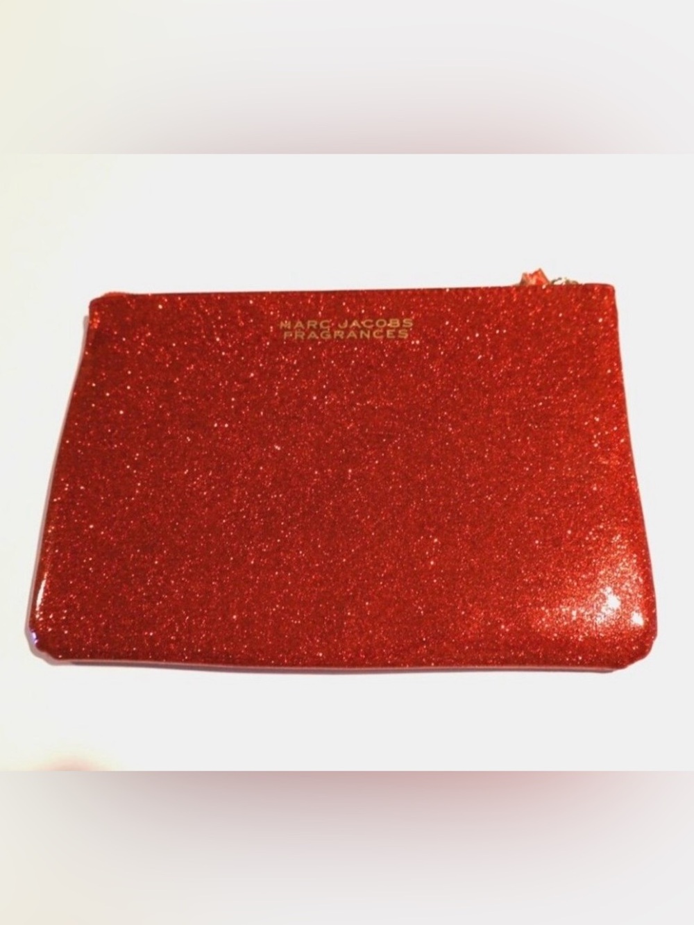 Marc Jacobs Red Shiny Glitter Pouch/Cosmetic Bag